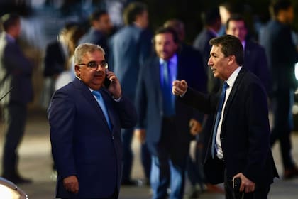 Se retiran los gobernadores y ministros luego de la reunión con el presidente Javier Milei, en la Casa Rosada. Raúl Jalil, gobernador de Catamarca