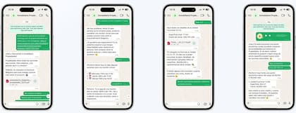 Se trata de agentes conversacionales entrenados para responder consultas vía WhatsApp