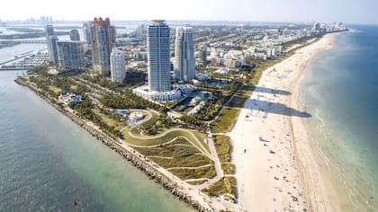 Se trata de South Pointe, una playa ubicada en el extremo sur de Miami Beach