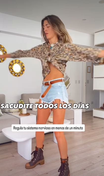 Se trata de un ejercicio para comenzar el día (Captura: Instagram @natyfranz)