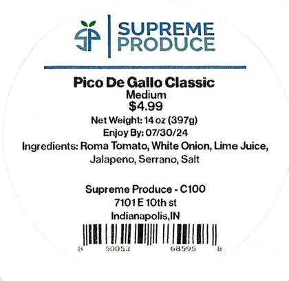 Se trata de una actualización de un retiro que anunció la FDA el pasado 26 de julio y que involucraba varios artículos de la empresa Supreme Service Solutions LLC (Imagen de la FDA)