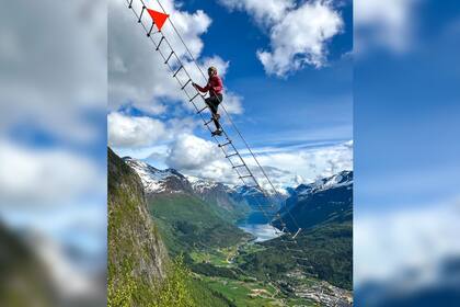 Se trata de una aventura para quienes no le temen a las alturas (Foto Instagram @viaferrataloen)