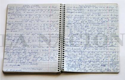 Una página de uno de los cuadernos que provocaron la detención de más de una docena de personas
