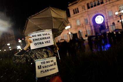 Se trató de una marcha en contra de las políticas sanitarias de Covid. Foto: Tomás Cuesta