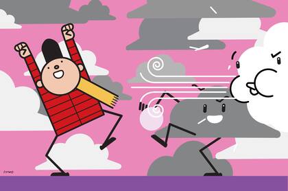 Se viene un fin de semana fresco, ventoso y con lluvias leves