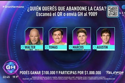 Se vota negativamente (Captura Mi Telefe)