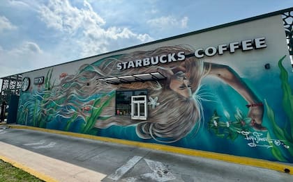 Sebastián Cener pintó murales en diferentes ciudades de Buenos Aires, como este en Pilar