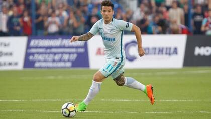 Sebastián Driussi, en su primer partido con la camiseta de Zenti