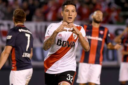 Sebastián Driussi, goleador anoche contra San Lorenzo