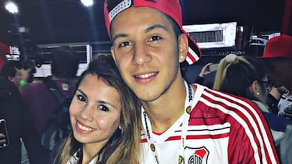 Sebastián Driussi junto a su ex novia, Ana de Biasi