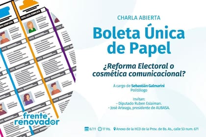 Sebastián Galmarini promueve la boleta única de papel