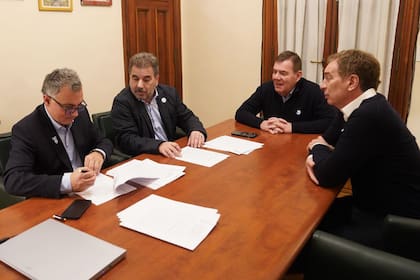 Sebastián Pareja, Cristian Ritondo, Guillermo Montenegro y Diego Santilli