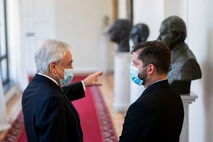 Sebastian Piñera y Gabriel Boric en el Palacio de la Moneda