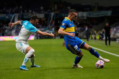 Sebastián Villa tuvo poca actividad para Boca en el primer tiempo