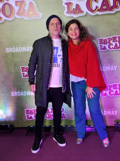Sebastián Wainraich y Dalia Gutmann, muy divertidos durante la noche