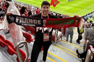 El pifie de Sebastián Yatra tras presenciar el partido entre Francia y Marruecos