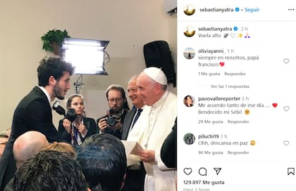 Sebastián Yatra se sumó a la despedida del papa Francisco