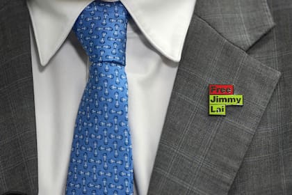 Sébastien Lai, hijo de Jimmy Lai, habla durante una entrevista