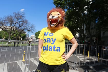 Seguidores de Javier Milei esperan en la inmediaciones del Congreso para saludar al mandatario