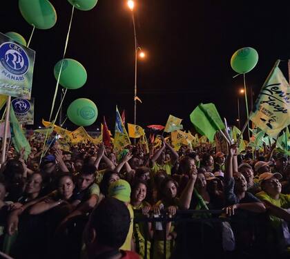 Seguidores de Moreno, en un acto en Portoviejo