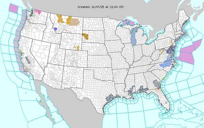 Según AccuWeather, una masa de aire polar se desplazará desde Canadá hacia las planicies y el valle del Mississippi a partir del sábado