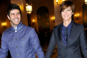 Marco Antonio Caponi y Mónica Antonópulos presentaron a Valentino