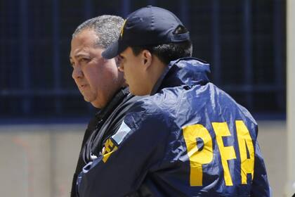 D´Elía cuando fue detenido por la Policía Federal