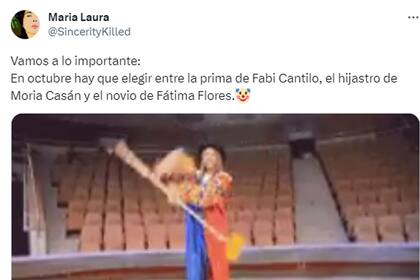Según el meme, Sergio Massa es "el hijastro" de Moria Casán