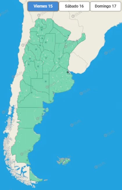 Según el SMN, el viernes presentará condiciones climáticas óptimas