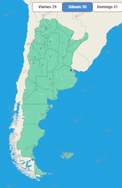 Según el SMN, será una jornada agradable en todos los rincones del país