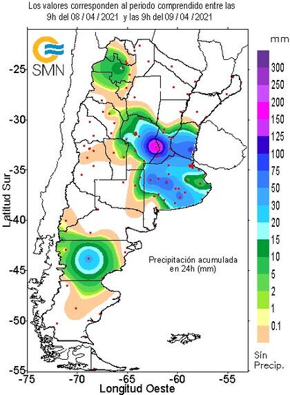 Según informó la Bolsa de Cereales de Córdoba, “estos aportes pluviales pueden ocasionar daños por inundaciones en los cultivos y zonas con población debido a su volumen en poco tiempo”