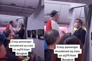 Amenazó a un miembro de la tripulación, lo detuvieron y los pasajeros estallaron en aplausos