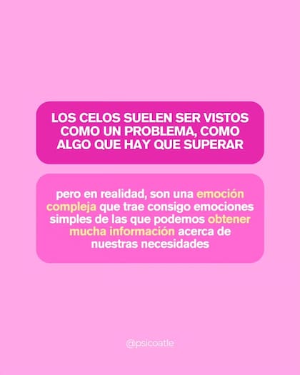 Según la psicóloga, los celos "pueden hacer más bien que mal" (Foto: Instagram/@psicoatle)