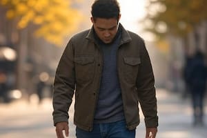 Según los expertos, mirar hacia abajo al caminar tiene múltiples interpretaciones (Foto: Grok)