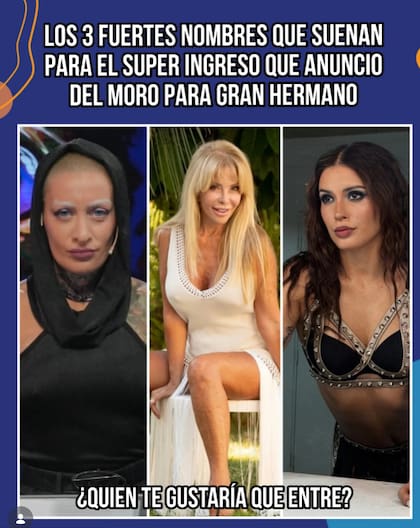 Según Mundo Famosos una de estas tres mujeres podría entrar a Gran Hermano hoy y Alfano salió al cruce