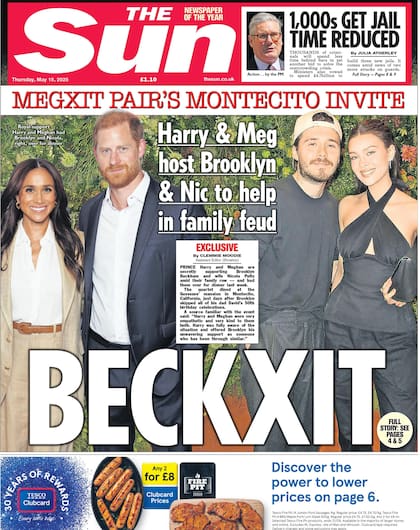 Según The Sun, Harry y Meghan recibieron a Brooklyn Beckham y Nicola Peltz en su casa de Montecito.