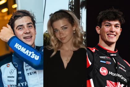 Según trascendió, Colapinto mantuvo una relación con la modelo Estelle Ogilvy; tras la separación, ella comenzó a salir con Ollie Bearman piloto de Haas (Foto: Instagram @williamsracing / @lettiemng / @olliebearman)