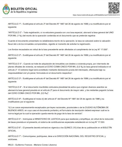 Segunda página del Decreto 902/2024