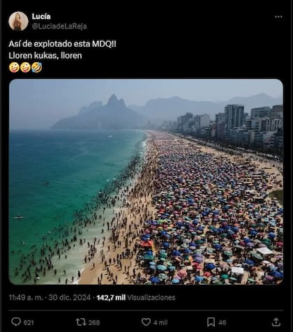 Segundo post en X con contenido falso