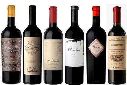 Seis de las siete etiquetas argentinas que obtuvieron el título de Master