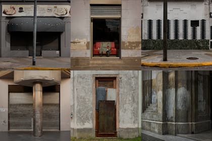 Seis imágenes de la serie Materia de Juan Travnik, que se pueden ver en Fundación Larivière en formato libro y muestra.