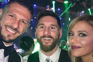 Selfie en el casamiento de Messi