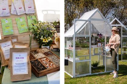 Semillas e invernaderos a medida fueron algunas de los stands del paseo de compras de la última edición de Jardín Fest.