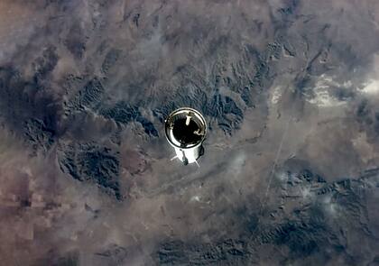 Separación de la cápsula New Shepard de Blue Origin (Blue Origin)