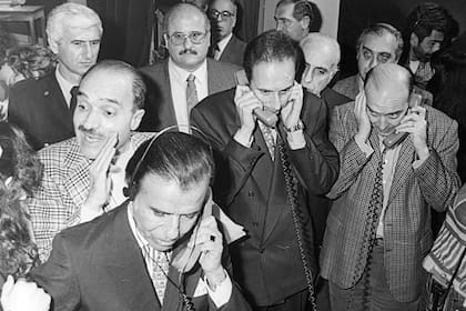 José Luis Manzano junto a Carlos Menem y Domingo Cavallo