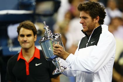 Del Potro campeón del US Open ante Federer en 2009: ese año, la Argentina tuvo 14 representantes en el Top 100 del ranking ATP