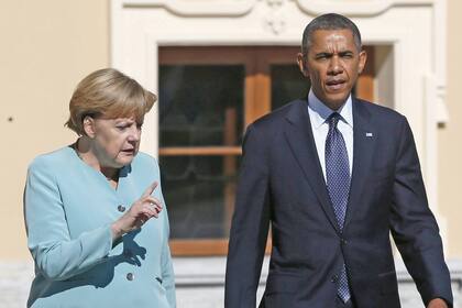 Bilateral entre la canciller Alemana y el expresidente Barack Obama en San Petersburgo