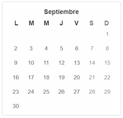 Septiembre es el único mes del calendario 2024 en no tener feriados nacionales, aunque sí tiene algunas jornadas de descanso para grupos específicos