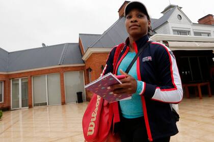 Serena en su llegada al club Pilará