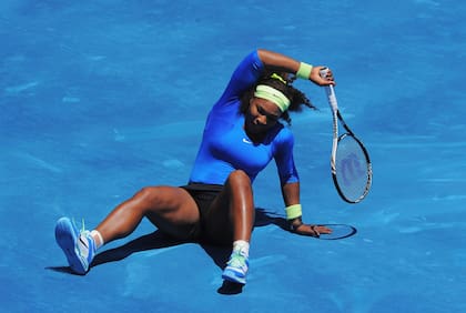 Serena Williams al piso